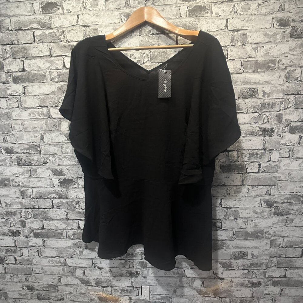 NWT City Chic Black Blouse Size XL/22